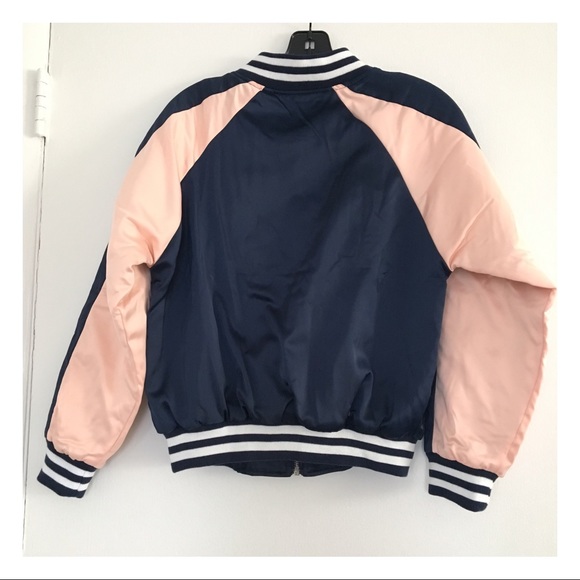 Satin embroidered padded bomber jacket bird Japan - Picture 2 of 5